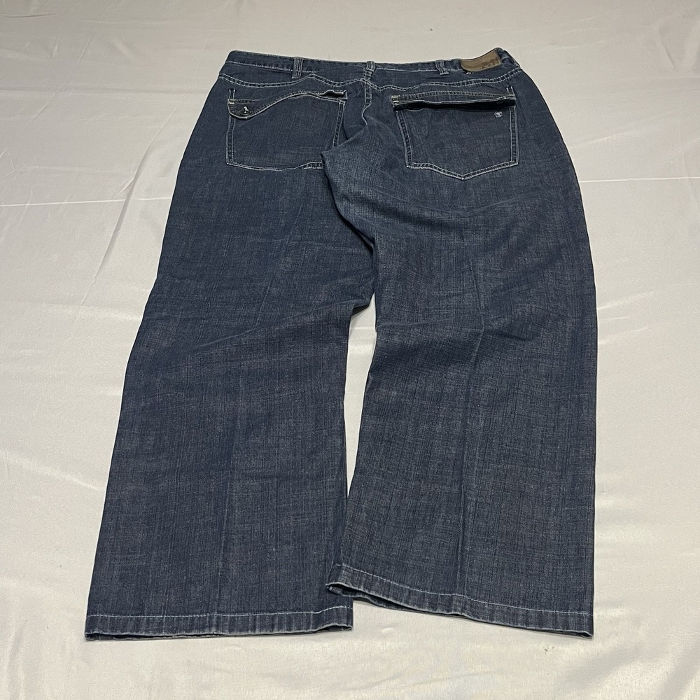 Y2K Sean John Jeans Mens 36x29 Blue Denim Baggy Relaxed Straight Flap Pockets